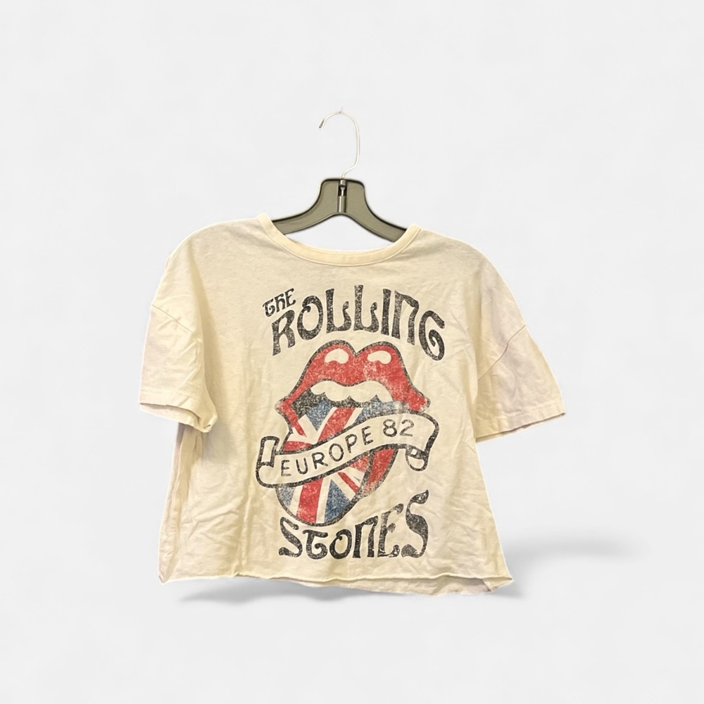 The Rolling Stones Cream Cropped T-Shirt